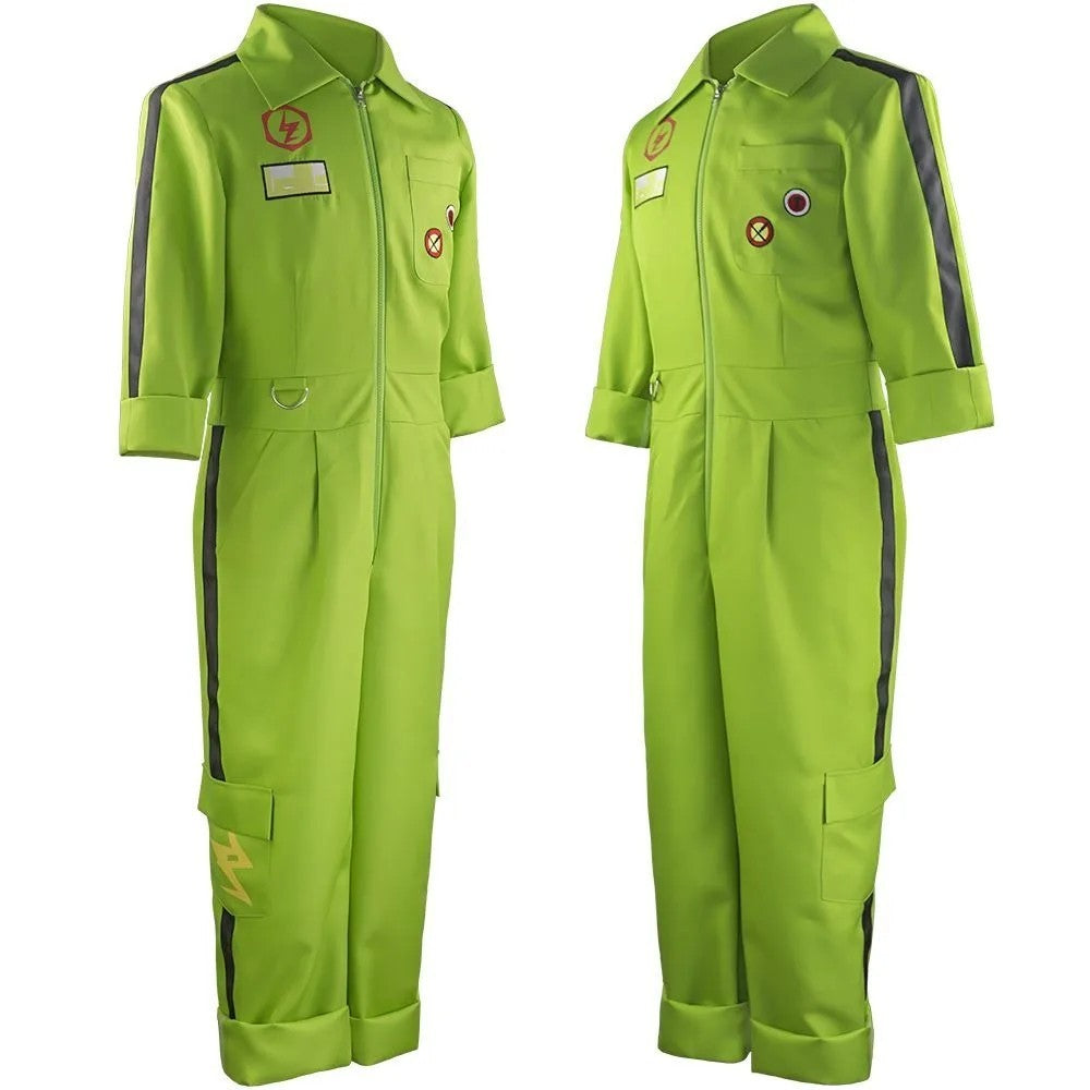 Danganronpa 2 Kazuichi Souda Cosplay Costume Jumpsuit Wig Boiler Suit Outfit Set