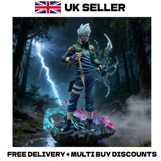 Naruto 24cm Kakashi Hatake Action Figure Lightning Ninja PVC Anime Statue Model