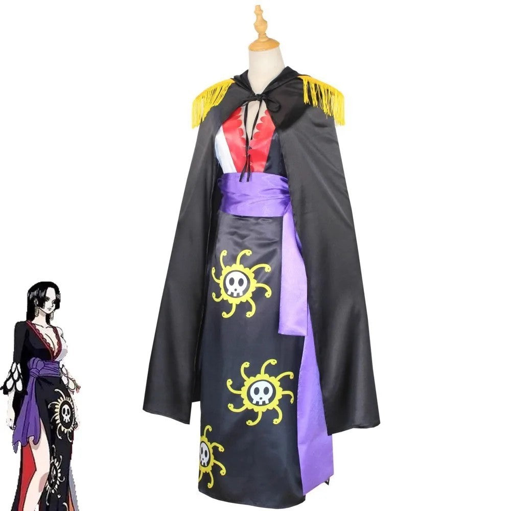 Boa Hancock Cosplay Anime Costume Pirate Empress Marineford Dress Cloak Full Set