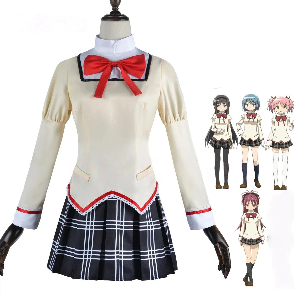 Puella Magi Madoka Magica Cosplay Uniform Anime Madoka Homura Full Set Halloween