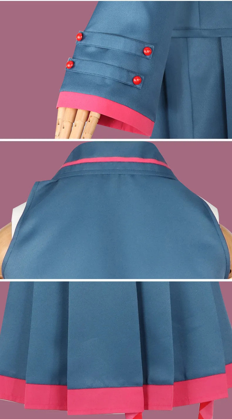 Vocaloid Kasane Teto Cosplay Costume Full Set Uniform Skirt Outfit Halloween
