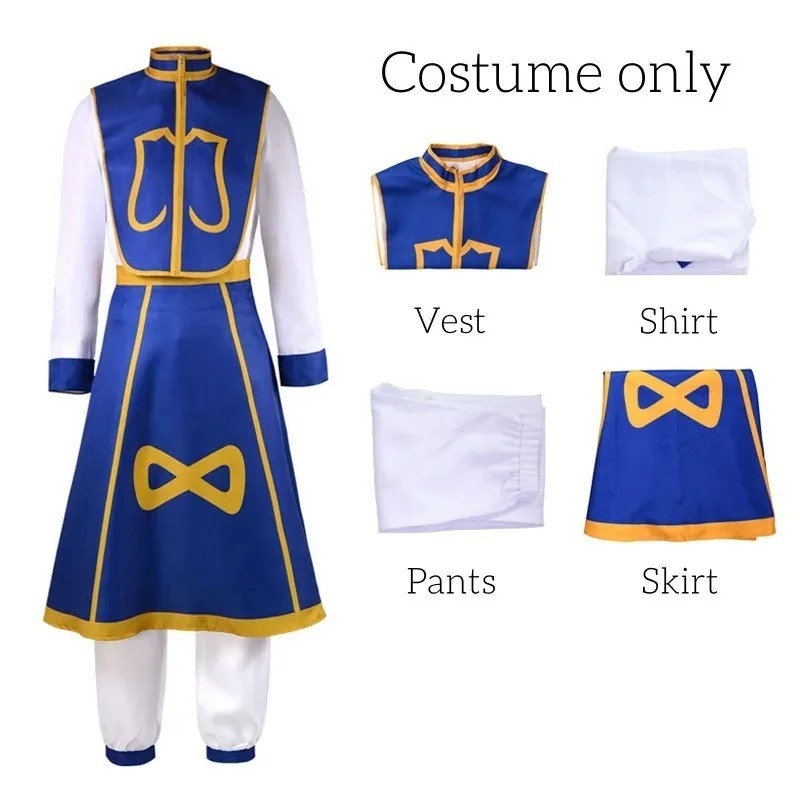 Hunter x Hunter Kurapika Cosplay Costume Full Set Wig Chains Anime Halloween