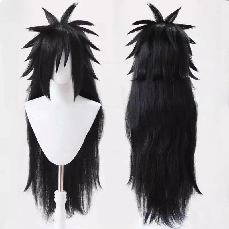 Naruto Shippuden Madara Uchiha Cosplay Wig Black White Anime Halloween Hair