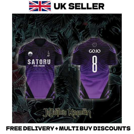 Jujutsu Kaisen Gojo Satoru Football Soccer Jersey Anime T-Shirt Top Cosplay