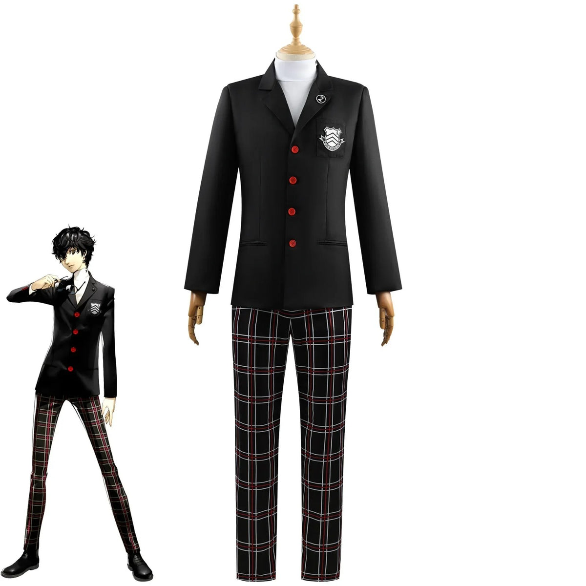 Persona 5 Royal Ren Amamiya Kasumi Cosplay Costume Full Set Shujin Uniform P5R