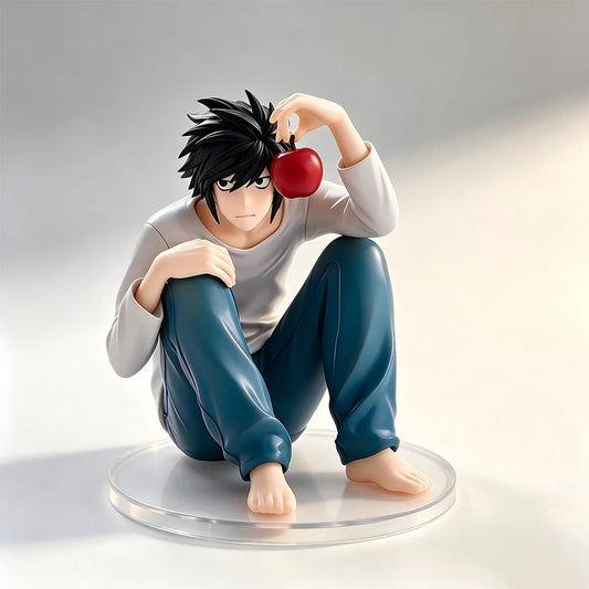 Death Note L Lawliet 12cm Action Figure Noodle Stopper Sitting Anime Model Boxed