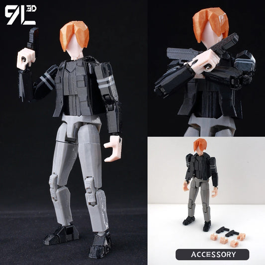 9L3D Resident Evil T13 Action Figure Leon Ada Movable Joints Dummy 13 3D Printed