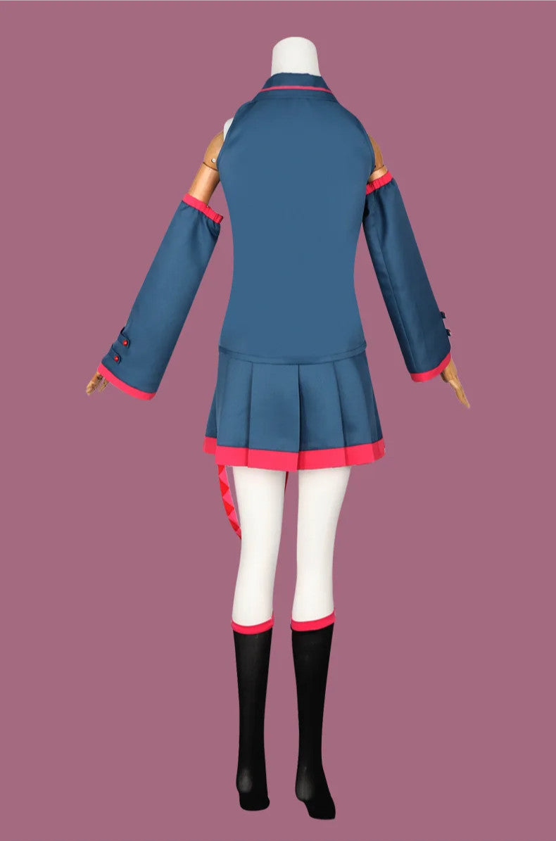 Vocaloid Kasane Teto Cosplay Costume Full Set Uniform Skirt Outfit Halloween