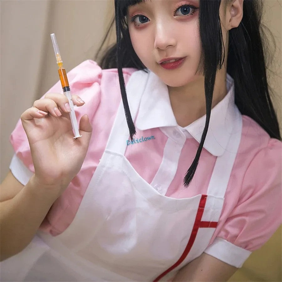 Danganronpa 2 Mikan Tsumiki Cosplay Anime Costume Full Set Wig Halloween Maid