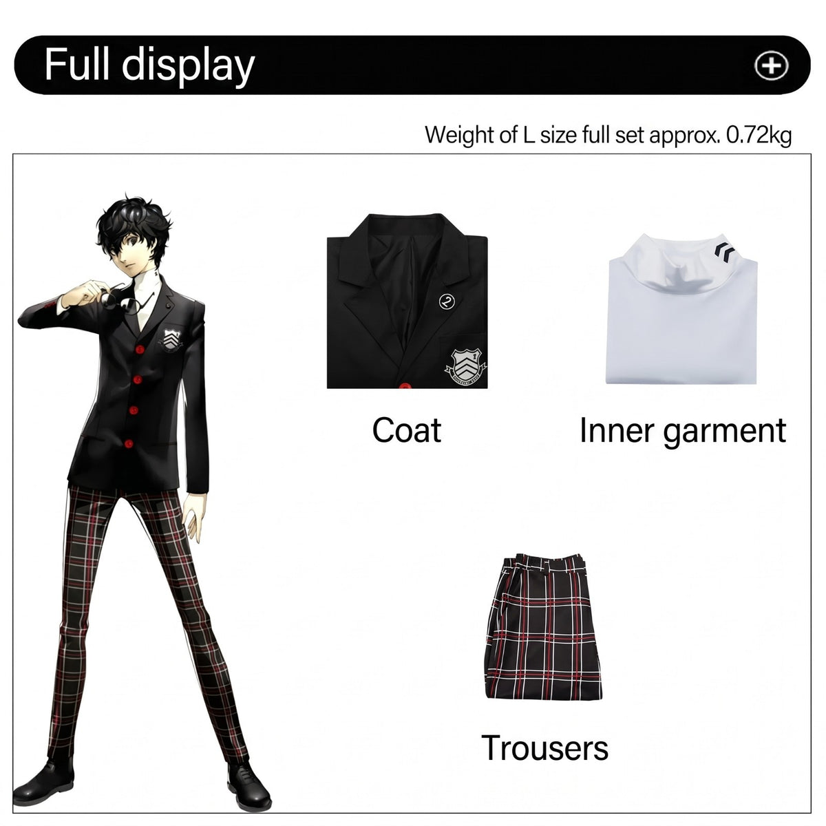 Persona 5 Royal Ren Amamiya Kasumi Cosplay Costume Full Set Shujin Uniform P5R