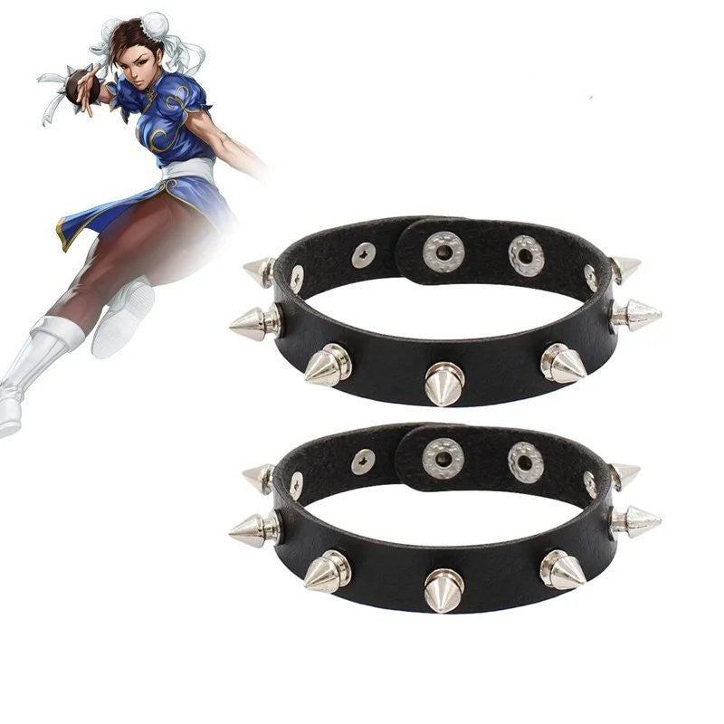 Street Fighter Chun-Li Cosplay Costume Full Set Blue Dress Halloween Outfit