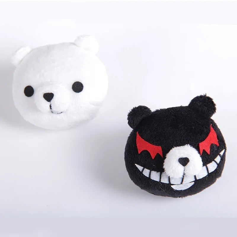 Danganronpa Junko Enoshima Cosplay Wig Pink Twin Tails Monokuma Hairpins Prop