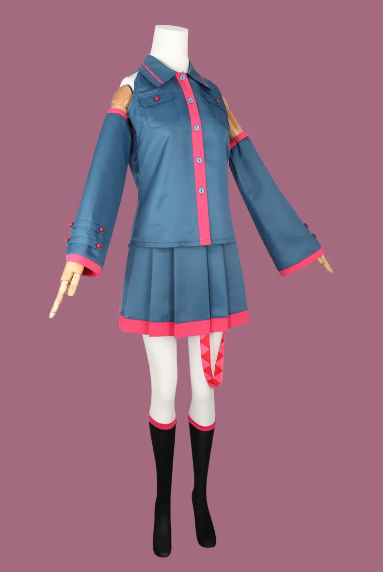 Vocaloid Kasane Teto Cosplay Costume Full Set Uniform Skirt Outfit Halloween