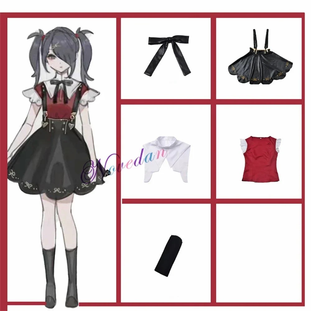 NEEDY STREAMER OVERLOAD Ame-chan Cosplay Costume Full Set Wig Halloween Outfit