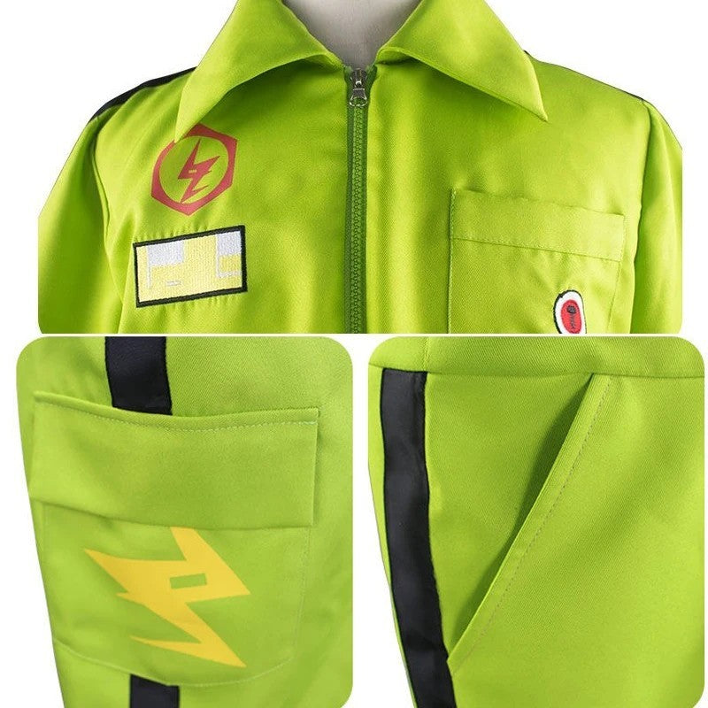 Danganronpa 2 Kazuichi Souda Cosplay Costume Jumpsuit Wig Boiler Suit Outfit Set