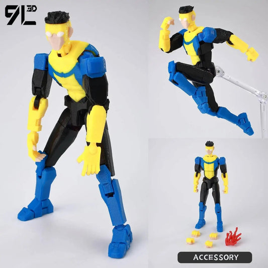 20+ 9L3D Invincible T13 Dummy Lucky 13 Action Figure Movable Joint PVC Statue