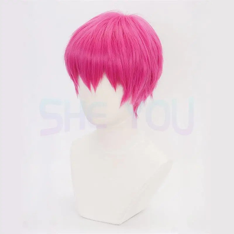 The Disastrous Life of Saiki K. Kusuo Saiki Cosplay Wig Glasses Pins Halloween