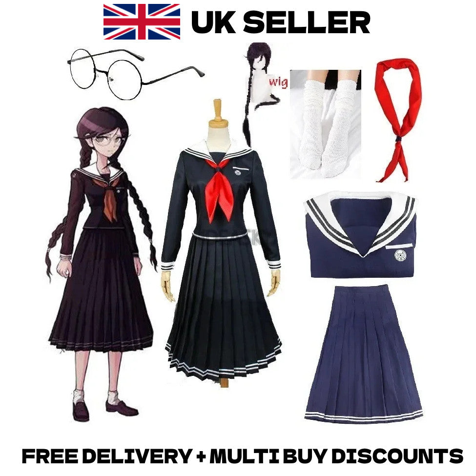 Danganronpa Toko Fukawa Cosplay Costume Full Set Anime Halloween Outfit Merch