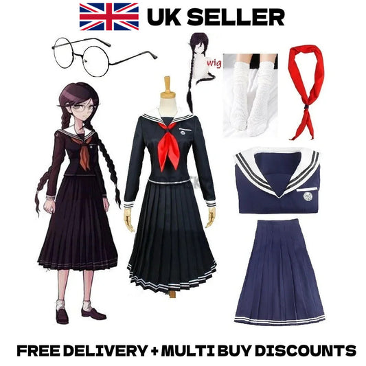 Danganronpa Toko Fukawa Cosplay Costume Full Set Anime Halloween Outfit Merch