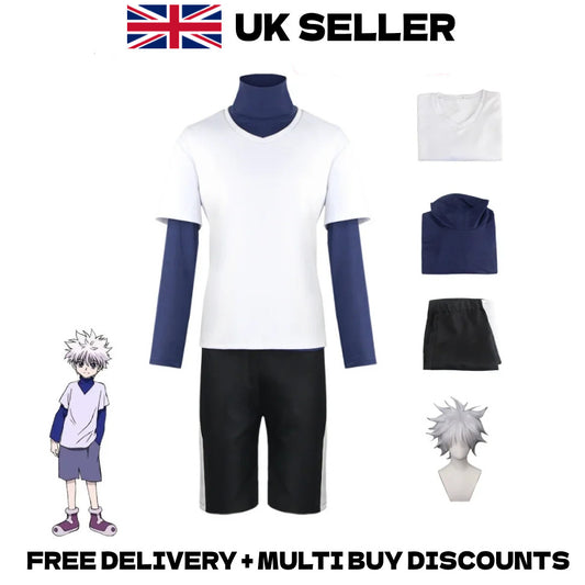 Hunter x Hunter Killua Zoldyck Cosplay Anime Costume Outfit Halloween Party Gift