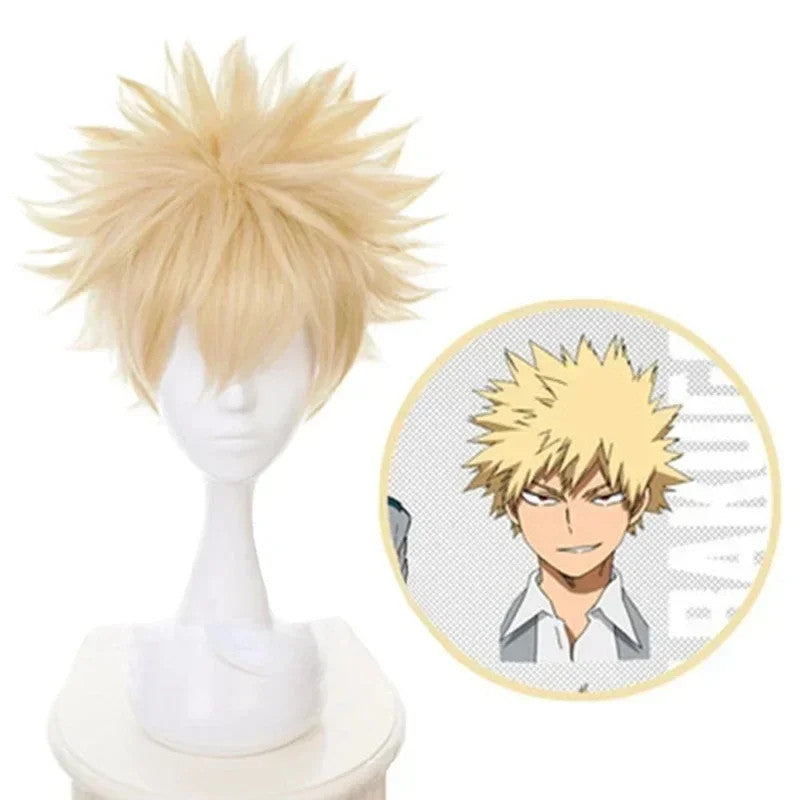 My Hero Academia Katsuki Bakugo Cosplay Wig Dynamight Halloween Hair Anime Merch