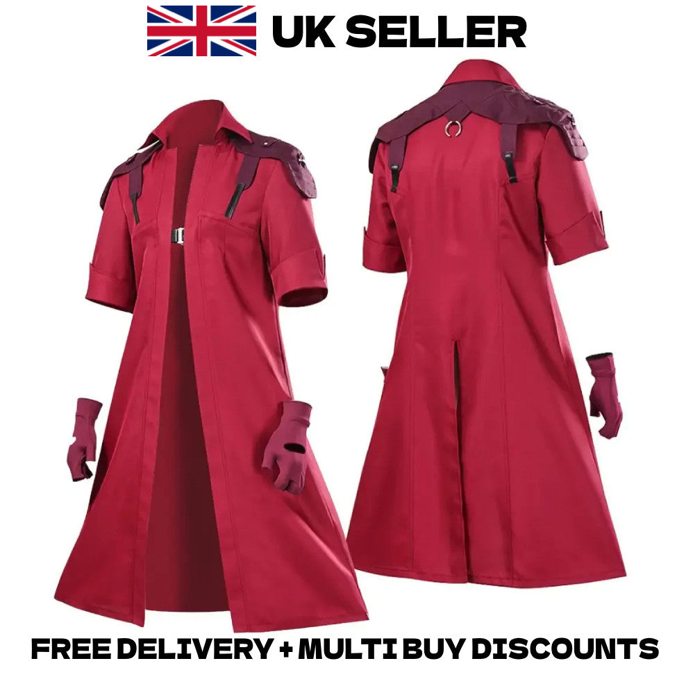 Devil May Cry Dante Cosplay Costume Red Coat Jacket Outfit DMC 5 Halloween Merch