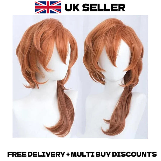 Bungo Stray Dogs Chuuya Nakahara Cosplay Wig Heat Resistant Anime Hair Halloween