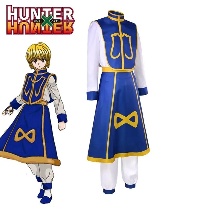 Hunter x Hunter Kurapika Cosplay Costume Full Set Wig Chains Anime Halloween