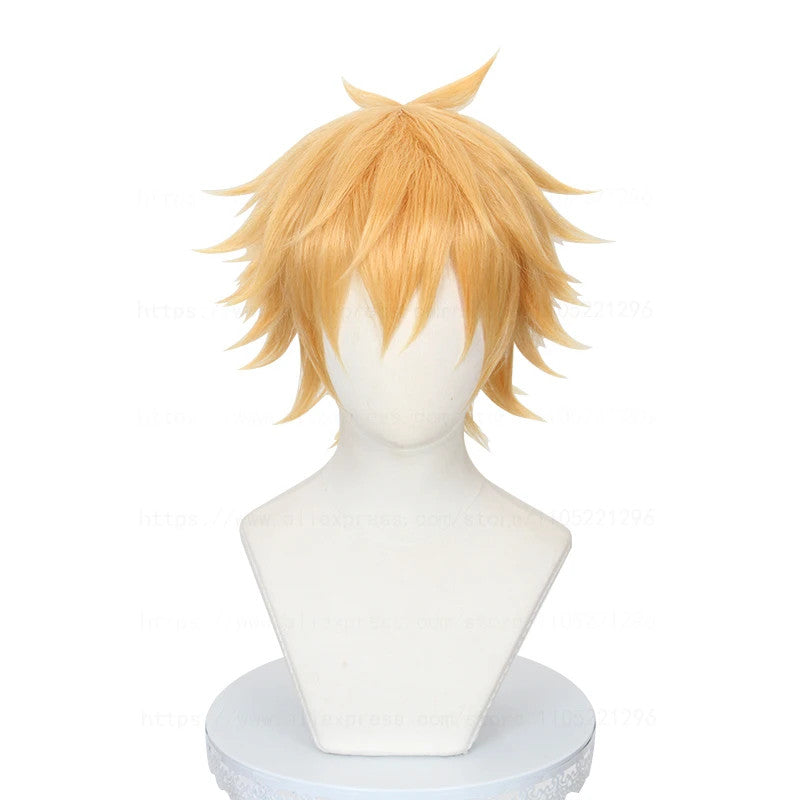 Denji Cosplay Wig Eyepatch Set Devil Hunter Anime Hair Halloween Merch Chainsaw