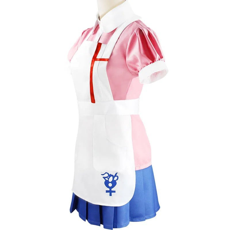 Danganronpa 2 Mikan Tsumiki Cosplay Costume Full Set Wig Halloween Outfit