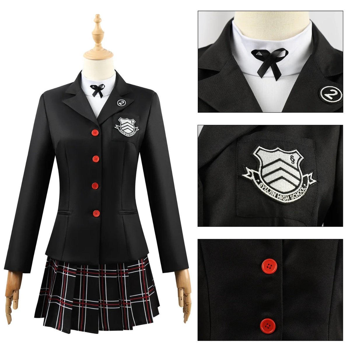 Persona 5 Royal Ren Amamiya Kasumi Cosplay Costume Full Set Shujin Uniform P5R