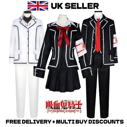 Vampire Knight Cross Academy Day Night Class Yuki Zero Cosplay Costume Uniform