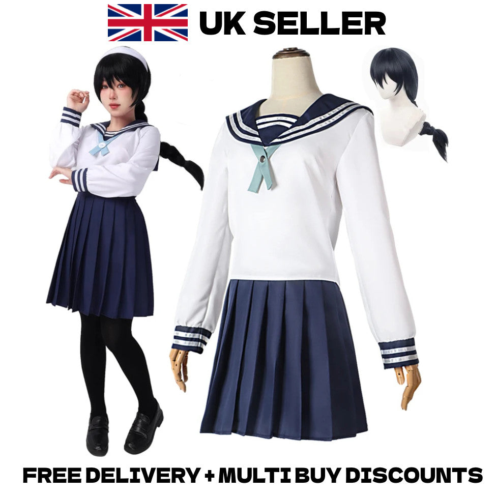 Riko Amanai Cosplay Costume Wig Full Set Anime School Uniform Halloween Outfit