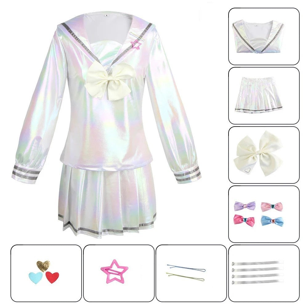 NEEDY STREAMER OVERLOAD KAngel Cosplay Costume Full Set Wig Halloween Outfit