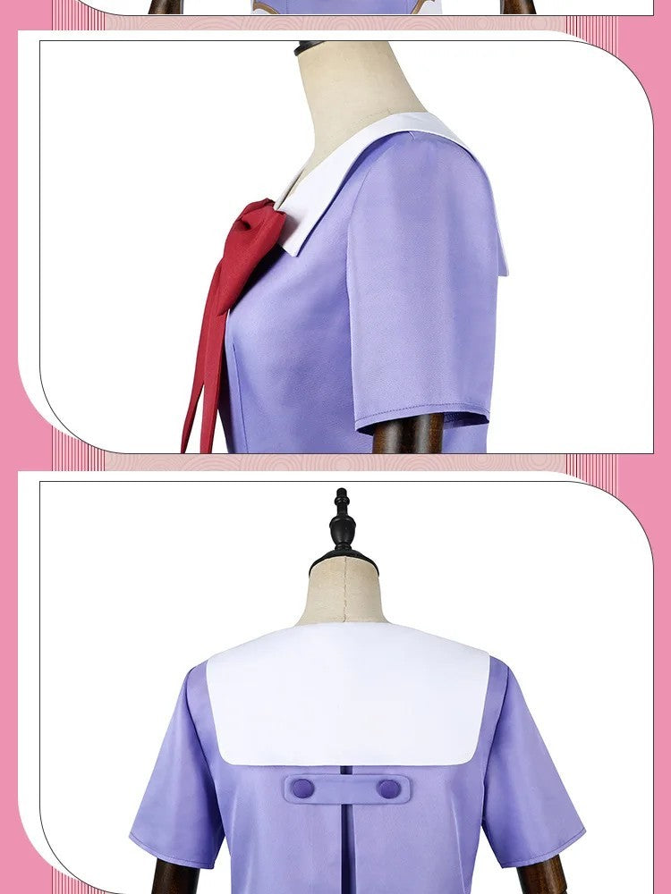 Future Diary Mirai Nikki Yuno Gasai Cosplay Costume Full Set Wig Halloween