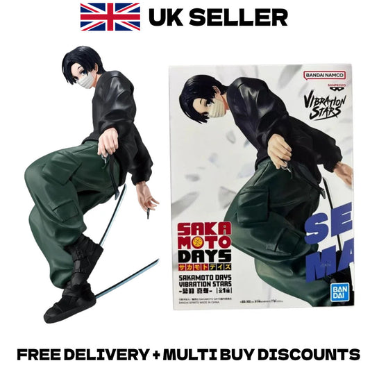 18cm Sakamoto Days Mafuyu Seba Vibration Stars Action Figure Assassin PVC Boxed