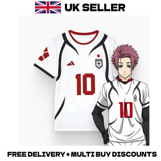 Blue Lock U20 Japan Team Soccer Jersey Itoshi Sae Shidou Cosplay Anime T-Shirt