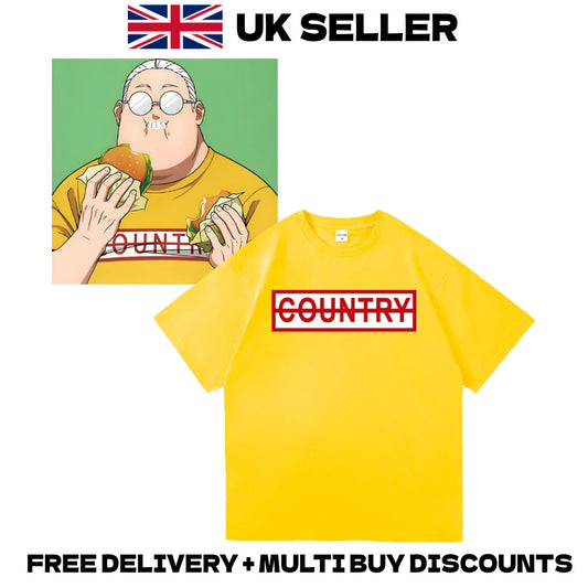 Sakamoto Days Sakamoto Taro T-Shirt COUNTRY Top Anime Merch Cosplay