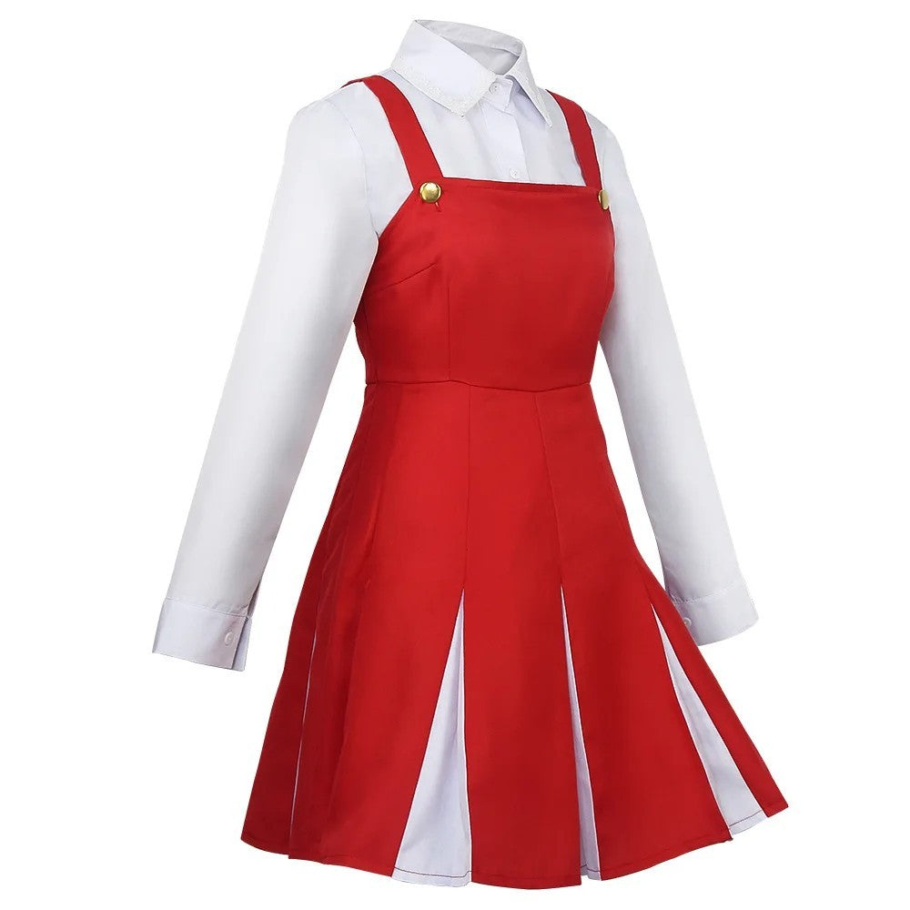 My Hero Academia Eri Cosplay Costume Wig Full Set Red Dress Anime Halloween