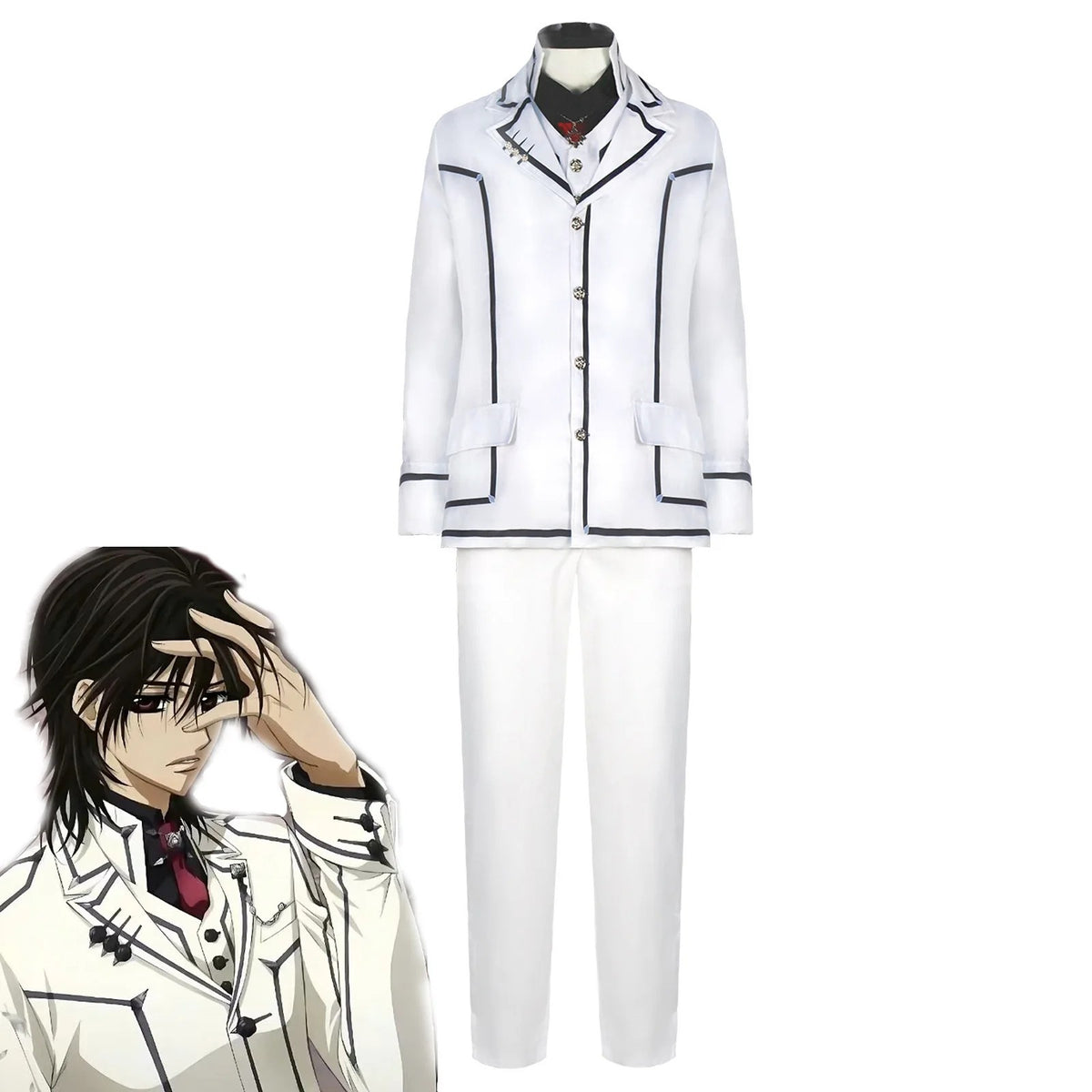 Vampire Knight Cross Academy Day Night Class Yuki Zero Cosplay Costume Uniform