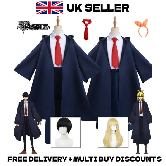 Mashle Magic and Muscles Cosplay Anime Costume Mash Burnedead Lemon School