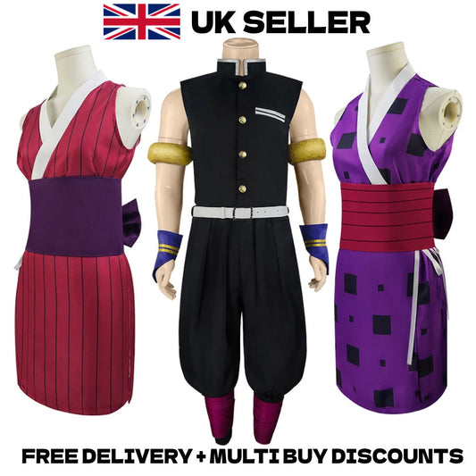 Demon Slayer Tengen Uzui & Wives Cosplay Costume Full Outfit Sound Hashira Set