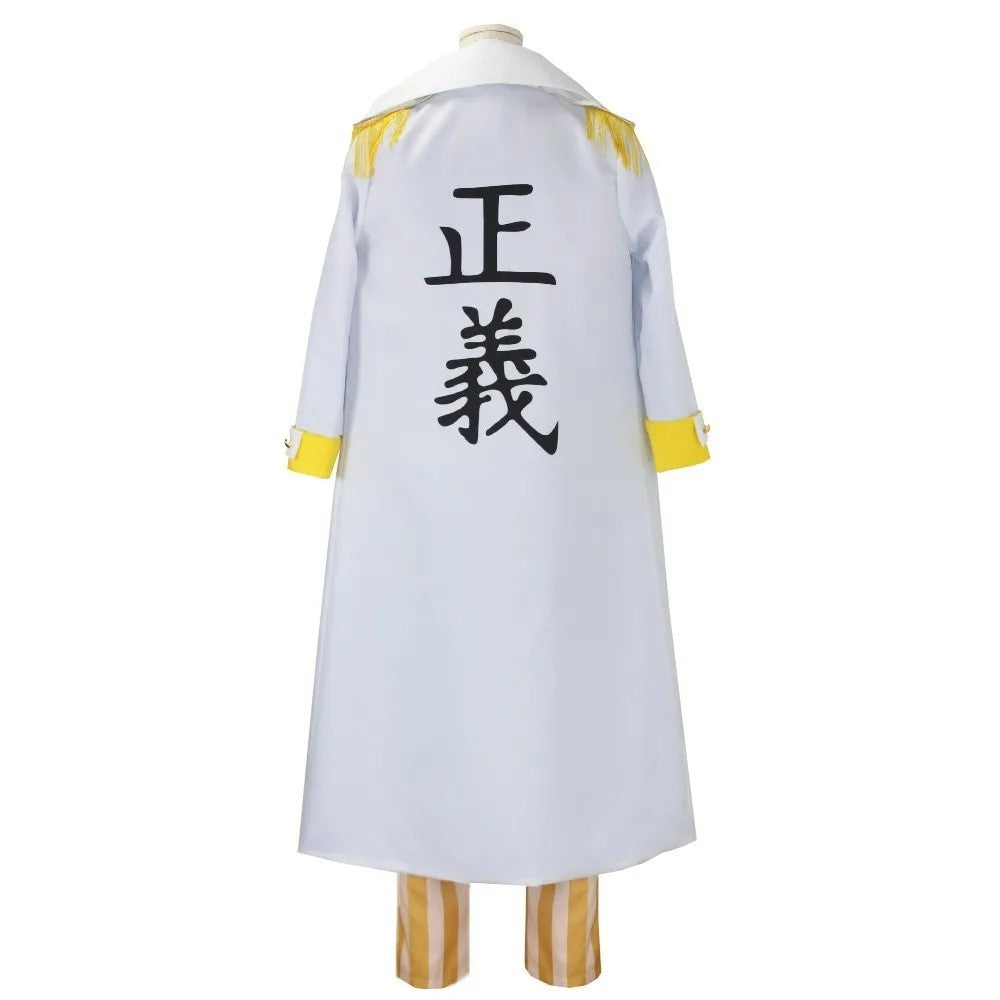 Kizaru Borsalino Cosplay Costume Admiral Full Set Cloak Yellow Suit Halloween